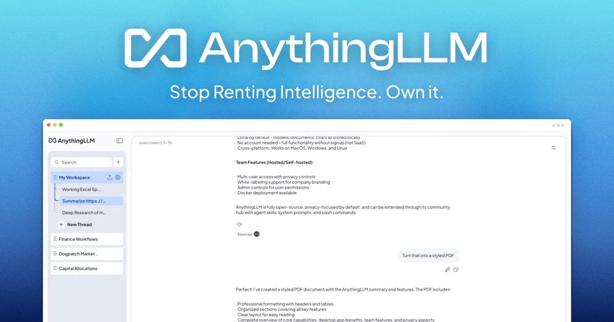 AnythingLLM 官方分享图